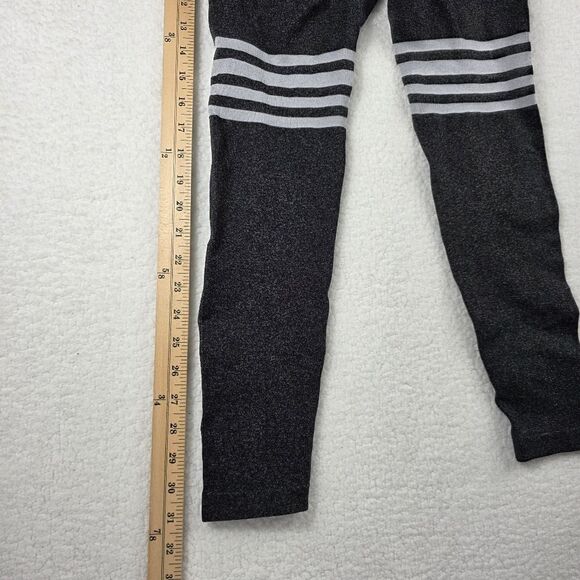 Scrunch Womens Medium Gray And White Striped Butt Scrunch Leggings - Picture 10 of 17